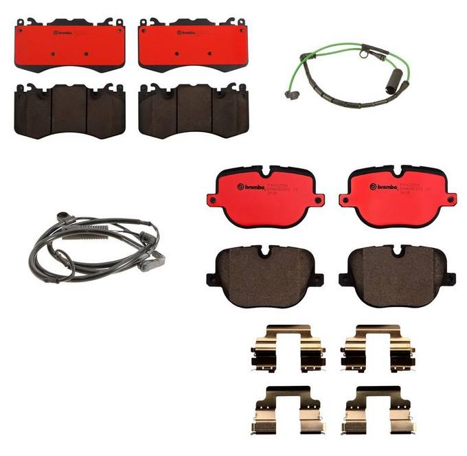 Land Rover Brakes Kit Brembo Pads Front and Rear (Ceramic) LR064181